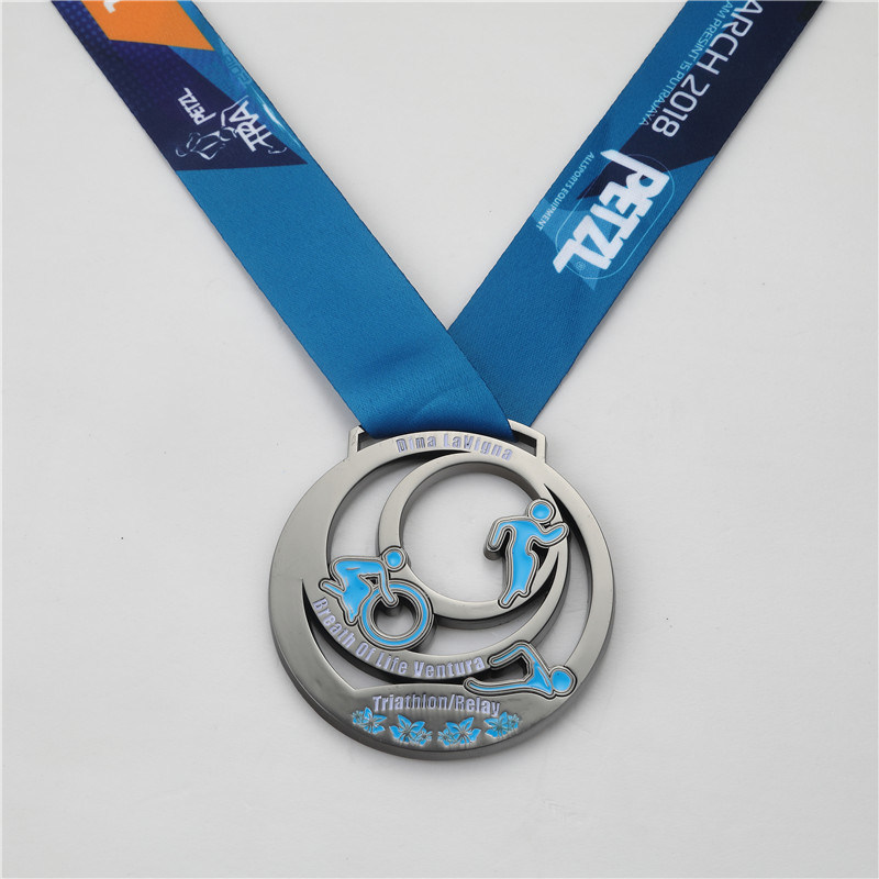 Custom Brass Stamped Running Medal for Charity