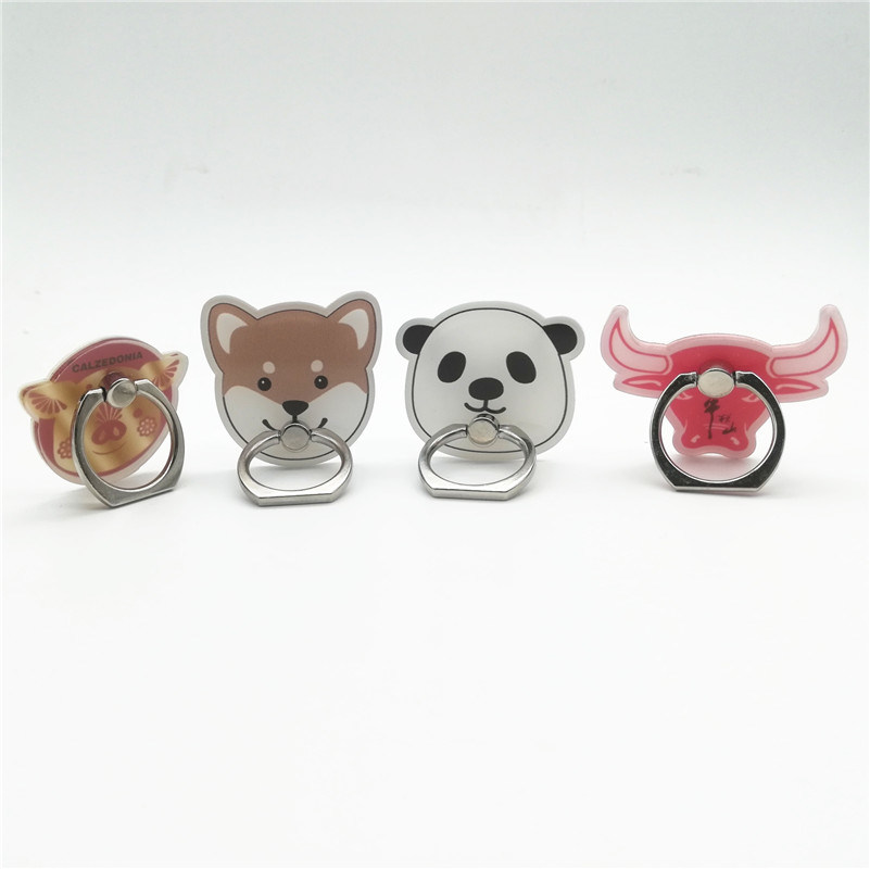 Custom Logo 360 Degree Rotation Acrylic Mobile Phone Ring Holder