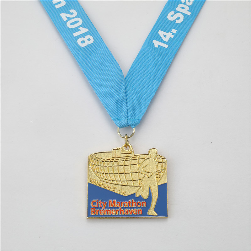 medal around neck