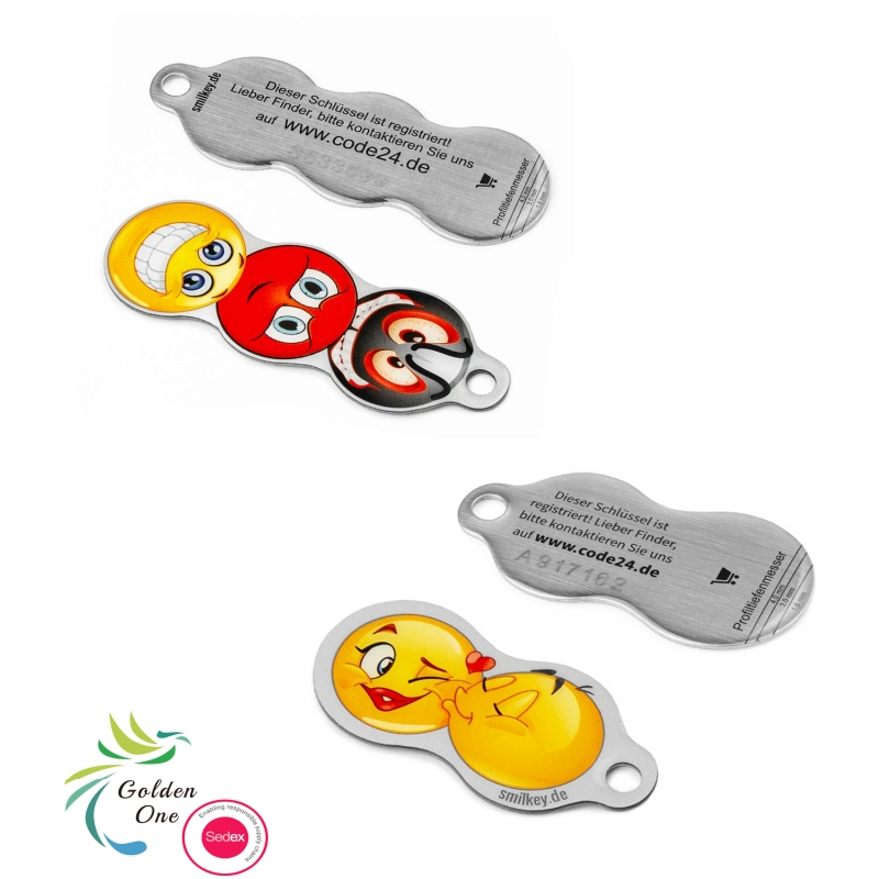 Supermarket Trolley Key Chain Token Printed Shopping Cart Solver Chip Stainless Steel Coin Keyholder metal Keychain