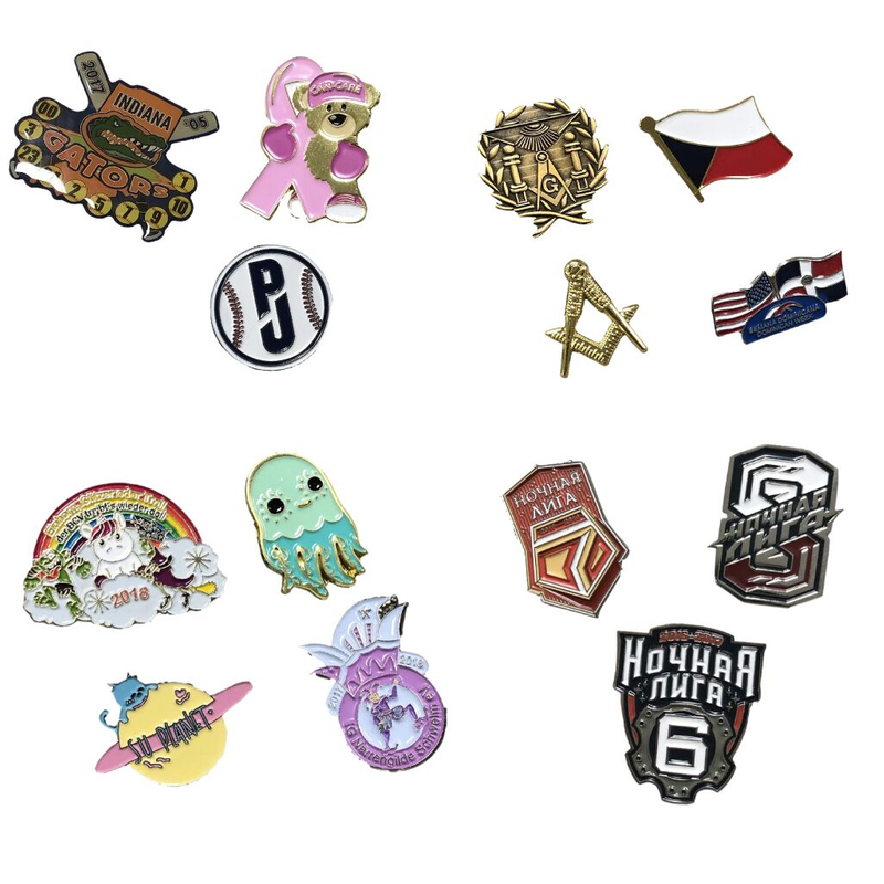 Wholesale metal cute logo lapel pin Basketball Freemason Club badge custom soft hard enamel lapel pins with backing Accessories