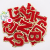 Smile Face Embroidery Patches Iron On Jeans Clothes Appliques Sew On Self-Adhesive Fabric Patch with Sequins Decoration