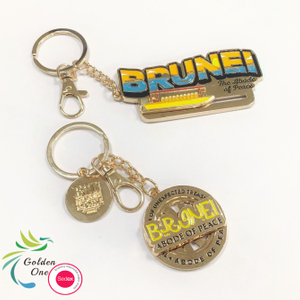 Factory Custom Shape Logo 2D 3D Enamel Key Chain Name Letter Zinc Alloy Die Cast Personalised Metal Keychain