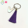 Backpack Crystal Alphabet Metal Keychains Gifts For Women Initial Letter Metal Keychain With Color Tassel