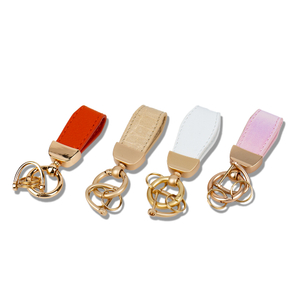 Mini Leather Keychain with Engraved Name Gift Box Packaging Anniversary Gifts