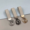 Custom Logo PU Leather Keychain for Car Keys Hot Stamping Luxury Promotional Gift Wholesale Bulk Order