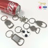 Factory Sale Metal Zinc Alloy Souvenir Domed Sticker Custom Blue slipper hard enamel Bottle Opener Keychain with diamond