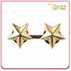 Personalized Design Embossed Two Star Shape Pin Badge