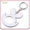 Fancy Style Embossed Printing Soft PVC Keychain with Mirror at Back