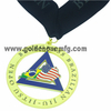 Custom Die Casting Antique Brass Award Medal with Ribbon