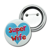 Custom Colorful Screen Printed Nickel Plated Button Badge