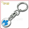 Promotional Gift Metal Color Filling Trolley Coin Keyring