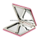 Customized Printed Round Shape Double Sided Leather Makeup Mirror
