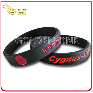Factory Wholesale Price Personalized Recessed Color Silicone Wristband