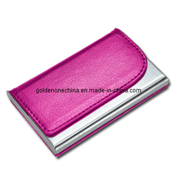 Promotion Hot Stamped Leather Name Card Case
