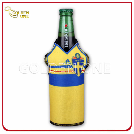 Superior Neoprene Printed Beer Bottle Stubby Holder with Zipper