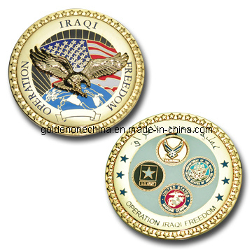 Custom Diamond Cut Foreign Military Souvenir Coin