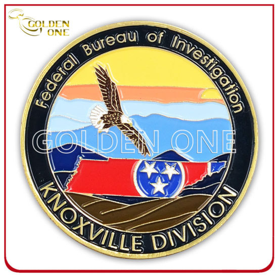 Custom Gold Plated & Sandblasted Finish Military Army Coin