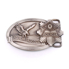 Solid Brass 3D Sculpted Belt Buckle with Antique Sandblasted Finish for Western Style Awards and Vintage Collection