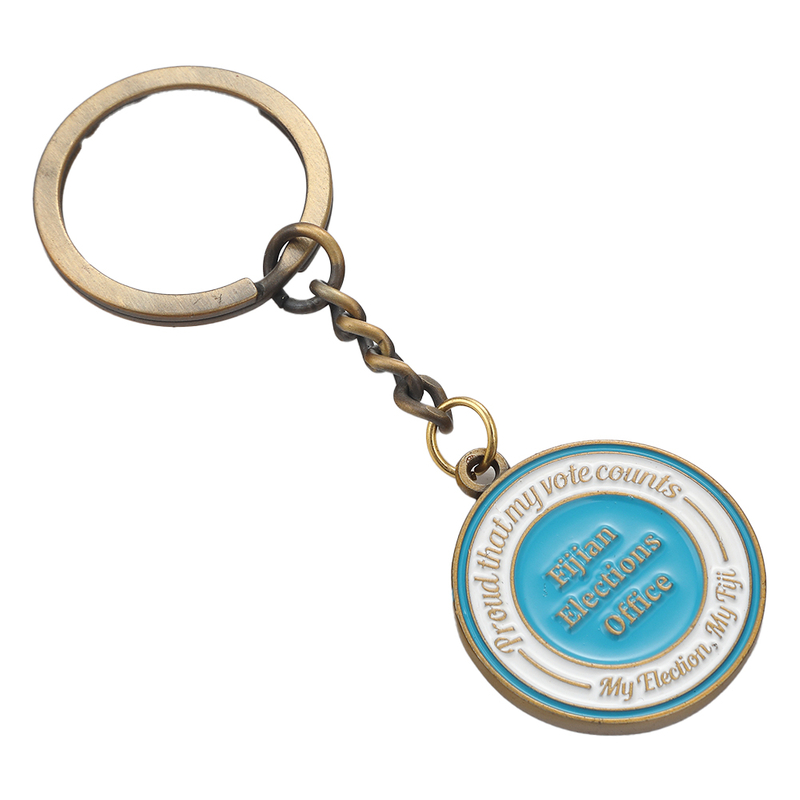 Democratic Family Voting Zinc Alloy Keychain, Badge-Style “My Election 2016” Design with Raised Lettering & Enamel Fill, Political Memorabilia Key Ring for Campaign Supporters