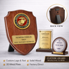 High-Quality Wood and Metal Recognition Plaque with Silver Finish, Custom Engraved Award for Volunteer Appreciation or Community Service