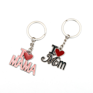 mom sublimation keychain blanks sublimation cut out fashion color keyrings for mother's day gifts