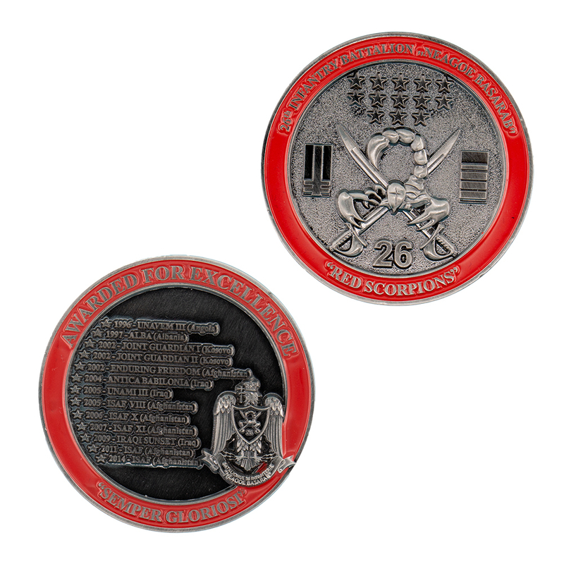 Global Peacekeeping & Combat Deployment Service Record Challenge Coin with Laser-Etched Mission Timeline and Brushed Alloy Finish, International Military Service Commemorative for Veteran Archives and