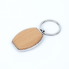 Promotional Custom Personalized Sublimation Circle Shape Laser Blanks Engraved Metal Wooden Key Fob Wood Keychain