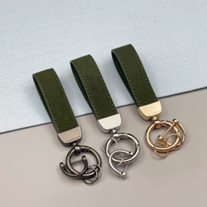 Custom Logo PU Leather Keychain for Car Keys Hot Stamping Luxury Promotional Gift Wholesale Bulk Order