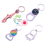 blank sublimation beer  metal keychain zinc alloy birthday gifts beer can bottle opener keyring  for women