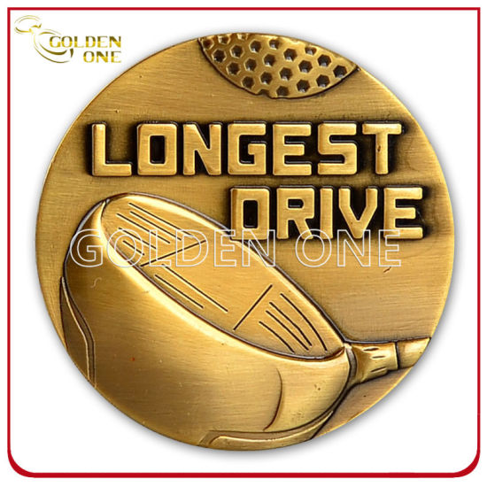 Promotion Custom Antique Gold 3D Challenge Metal Coin