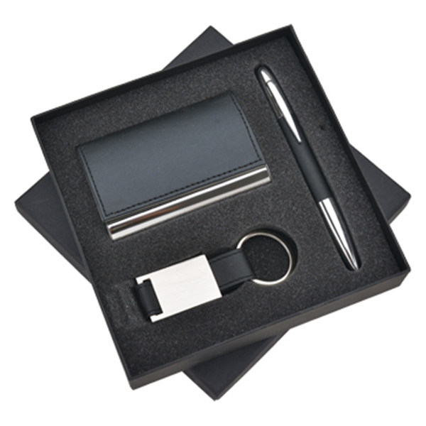 High Quality Luxury Business Promotion Gift Set with Black Box Pack