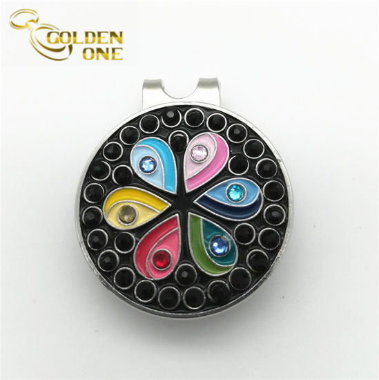 New Design Custom Hard Enamel Golf Hat Clip