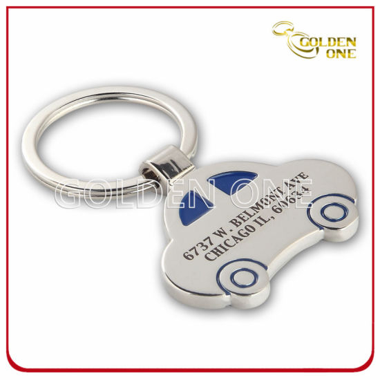 Promotional Gift Heart Shape Blank Nickel Plated Metal Key Holder