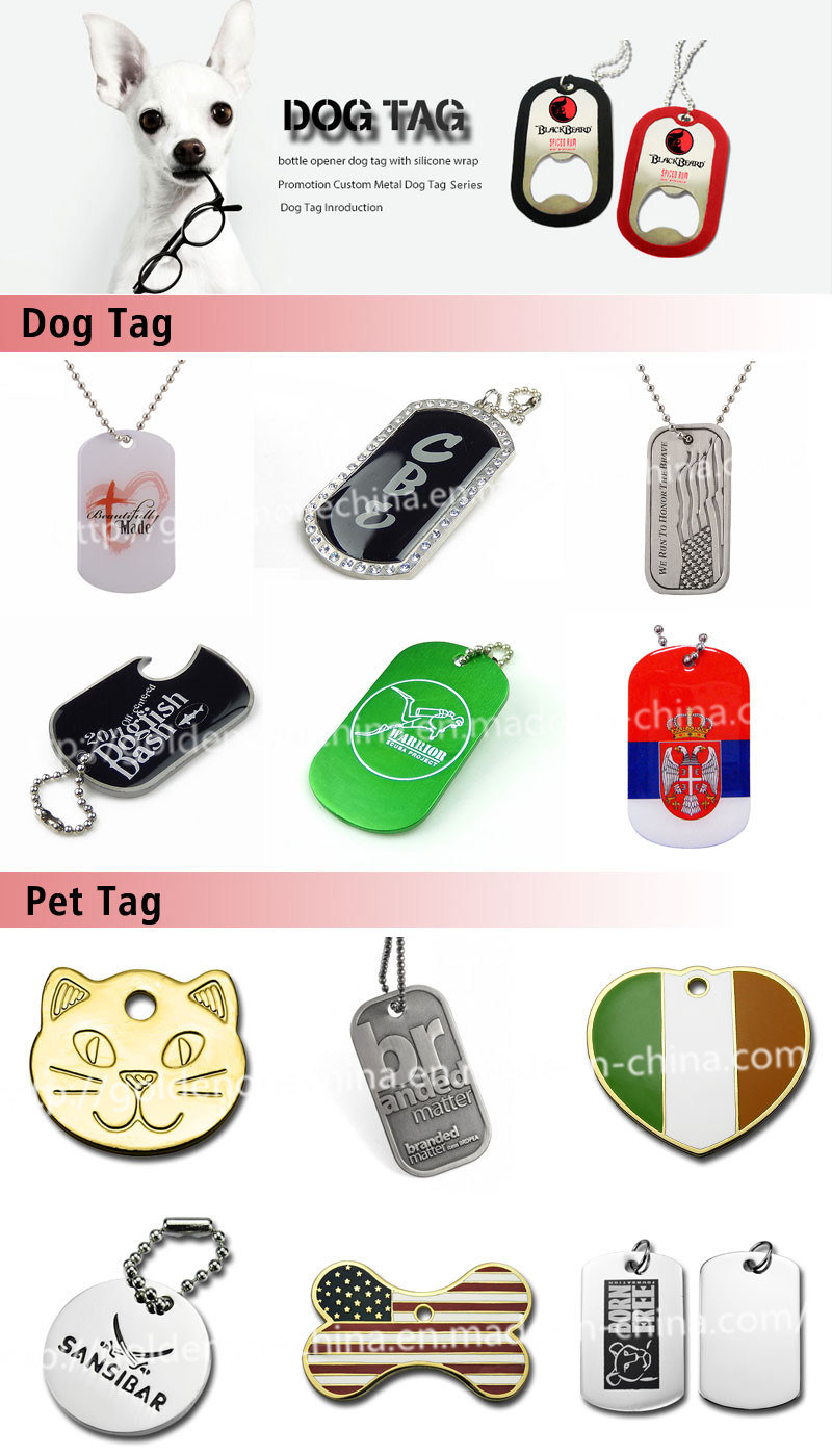 Unique Design Zinc Alloy Antique Sliver Finish Dog Tag