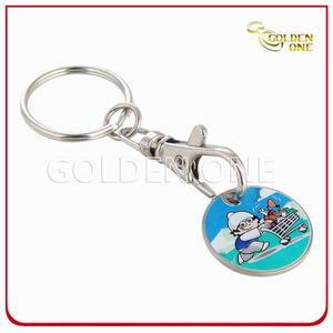 Personalized Iron Color Filling Trolley Coin Holder Keychain