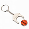 Promotional Metal Soft Enamel Trolley Coin Keyring