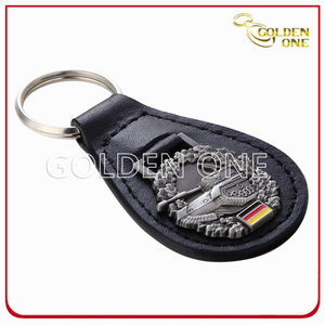 Special Design Promotion Oval Shape Leather Key Holder