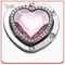 Shiny Metal Heart Shape Gemstone Folding Bag Hanger