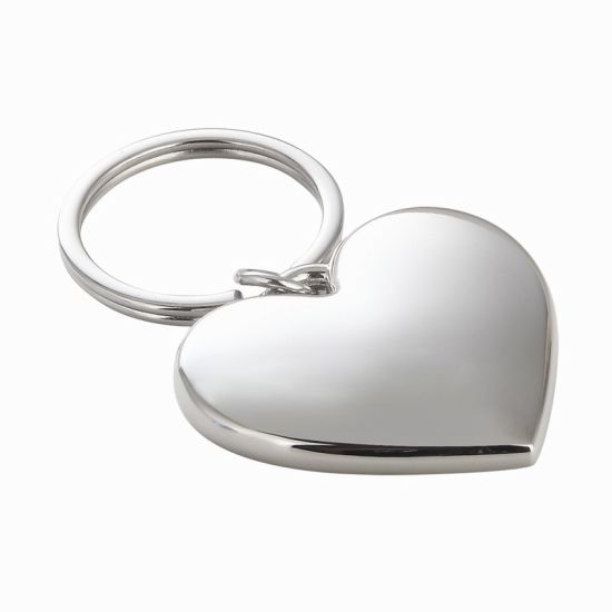 Promotional Gift Heart Shape Custom Engraving Metal Key Chain