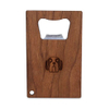 Eco-Friendly Metal Bottle Opener with Engraved Logo Wooden Cover