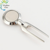 wholesale single double pronged forks golf accessories metal zinc alloy colorful repair golf divot tools