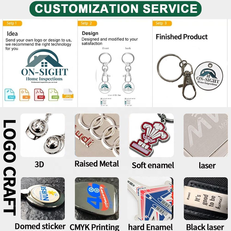 3D Enamel Logo Metal Keyring with Dog Paw Clip, Heat-Transfer Design, Includes Satin Storage Pouch, Ideal for Corporate Brand Promotion Gifts