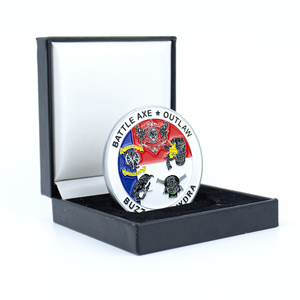 Multi-Color Printed Special Forces Challenge Coin with Detailed Battle Axe and Hydra Design, Elite Unit Custom Symbol Coin for Unit Identity and Team Recognition