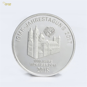 Zinc Alloy Custom Coins with Silver Plating and Bezel Edge, Blank Coins Ready for Stamping Your Design, Packed in Plastic Capsule