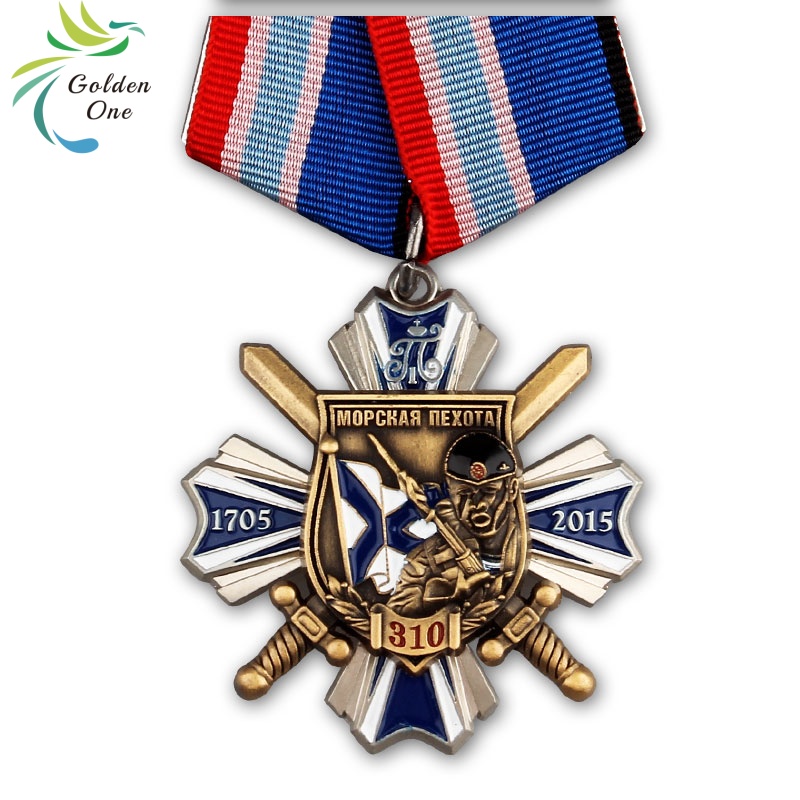 manufacturer custom badge public souvenir award honor metal medal fiesta medallion badge with ribbon