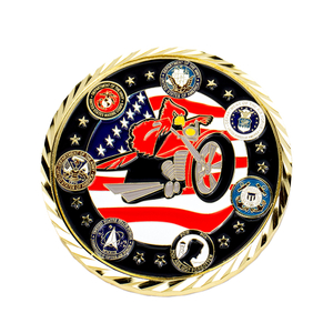 Patriotic Biker Brotherhood American Legion Riders Challenge Coin with Crisp Enamel Fill and Antique Nickel Plate, Riding Service Commemorative for Charity Ride Events and Patriotism Celebrations
