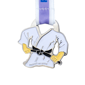 Personalized matte black zinc alloy Sports Championship team logo medal