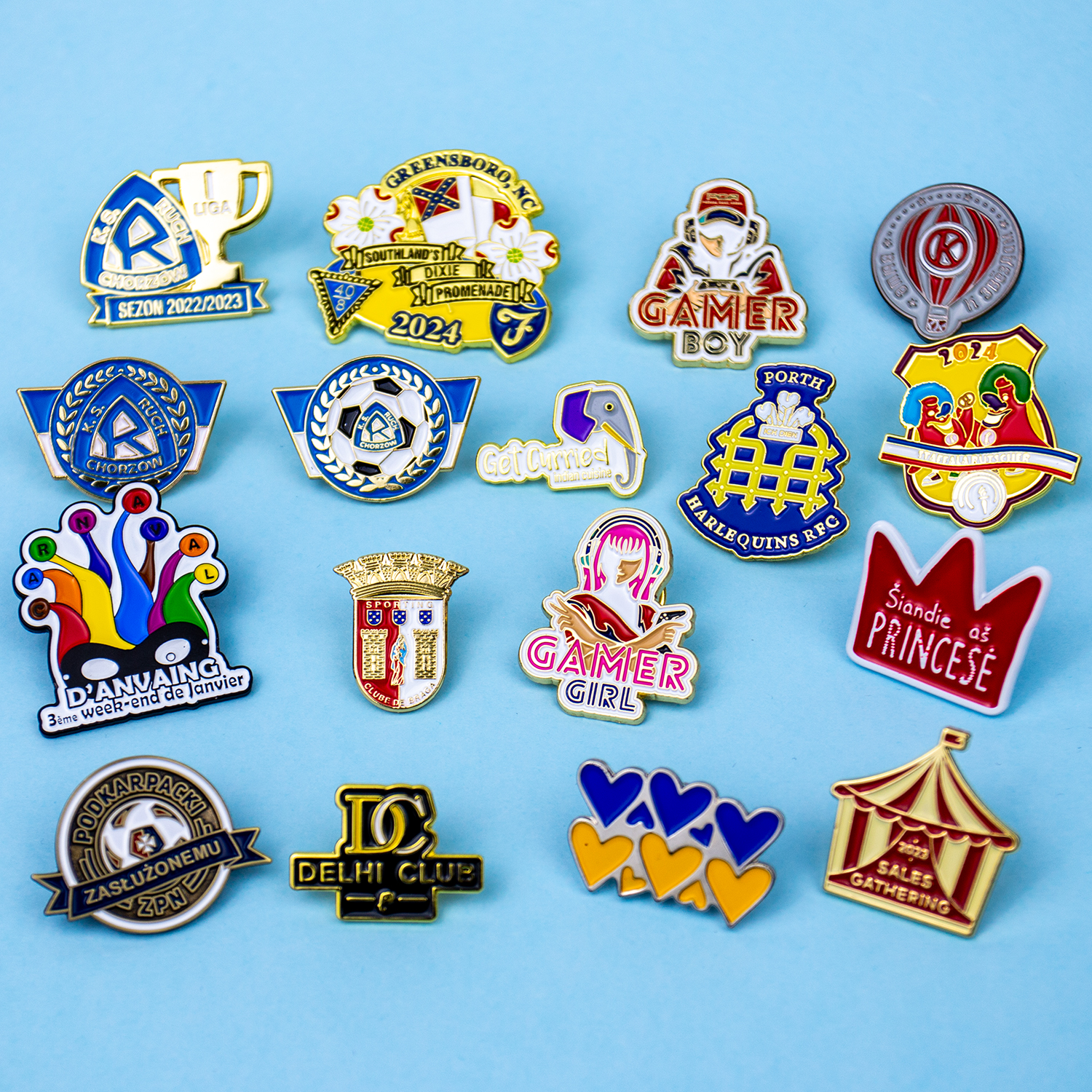 Professional Customised Zinc Alloy Badge All Metal Lapel Pins Brooches Silk Screen Printing Enamelling Custom Metal Maker