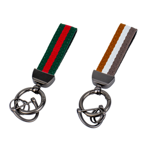 2025 Luxury Custom Leather Keychain with Hot Stamping Logo for Car Keys & Business Gifts